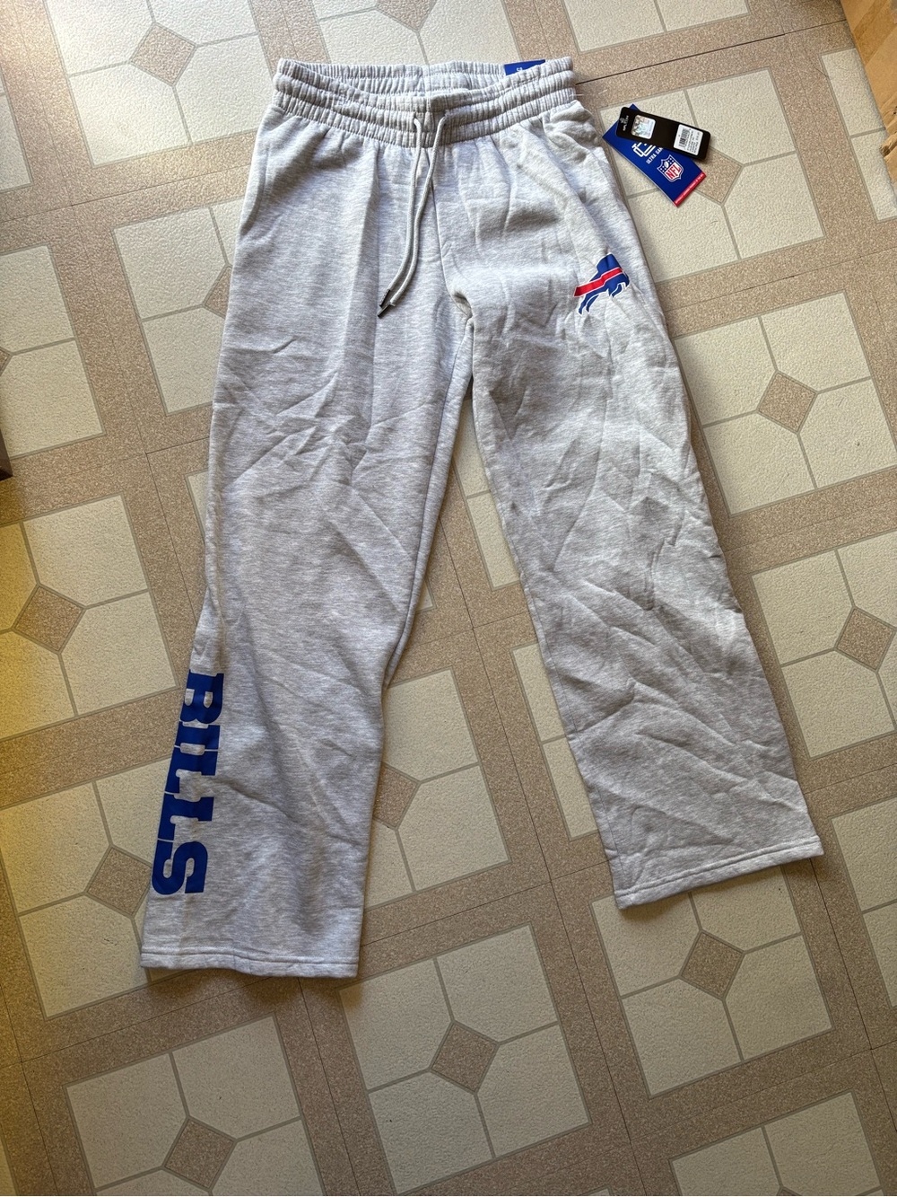 NEW Official NFL Buffalo Bills Football Gray Logo Sweatpants